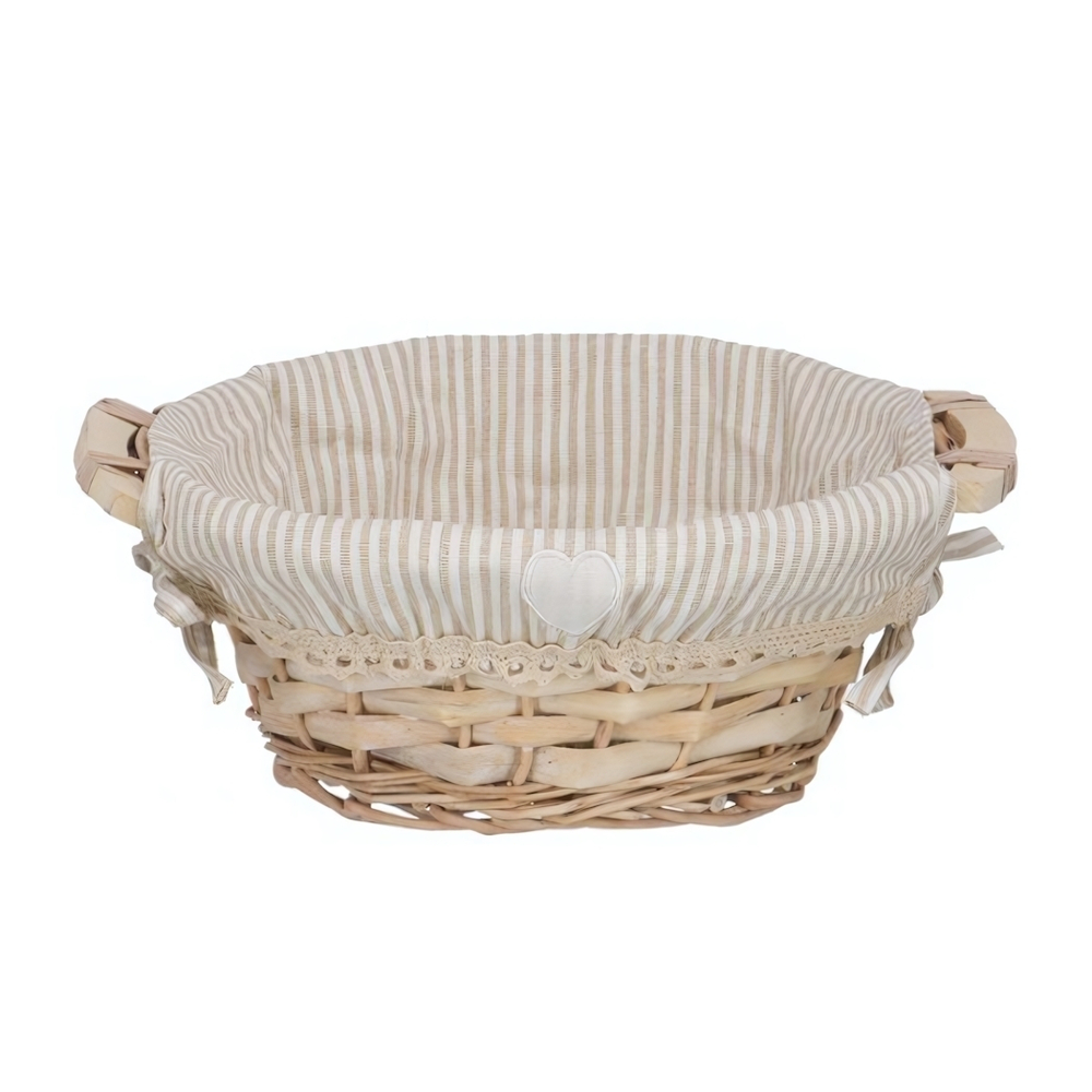 Корзина стеллажная "Полосочка", Д250 Ш250 В100, натуральный