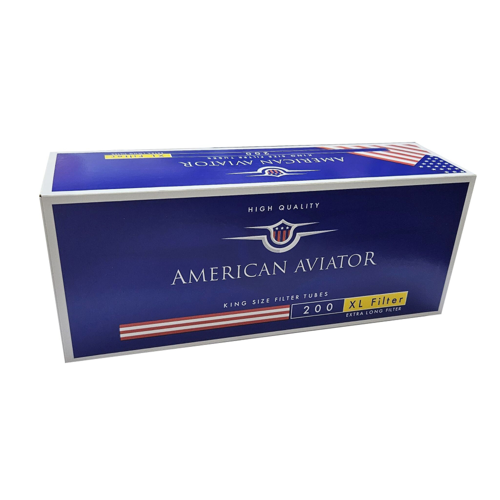 Комплект гильзы для сигарет "American Aviator" XL Filter White 5х200шт