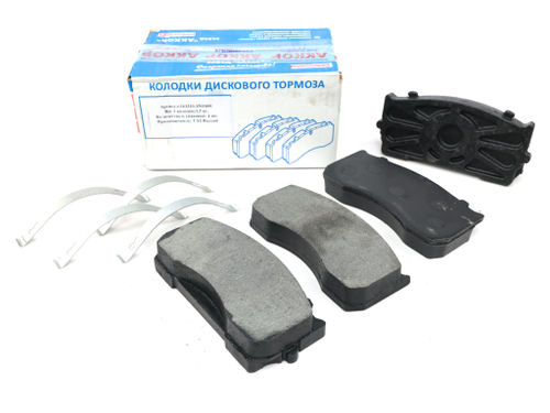 Колодка дискового тормоза системы: Knorr SB 5000; SN5 а/м ГАЗ-33104, Валдай, MAN, Mercedes и др. (к-т 4 шт.) WVA 29115  29148  29183, 3310-3501800 (АККОР)