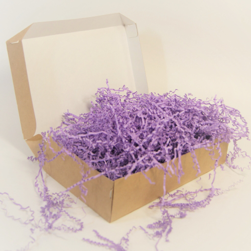 Бумажный наполнитель для подарков Лиловый 500гр (ширина 3мм)