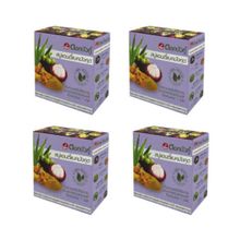 Мыло кусковое Twin Lotus с травами и мангустином антибактериальное, 85 гр 4 уп
