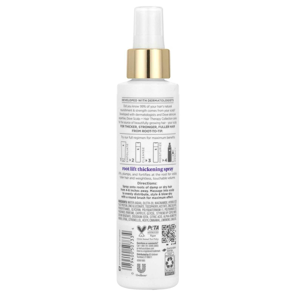 Dove, Scalp + Hair Therapy, спрей для утолщения корней, 147 мл (5 жидк. унц.)