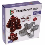 Форма для выпечки в наборе 3шт «Пряничный человечек» (20*4,5см, 15*4,5см, 10*4,5см)