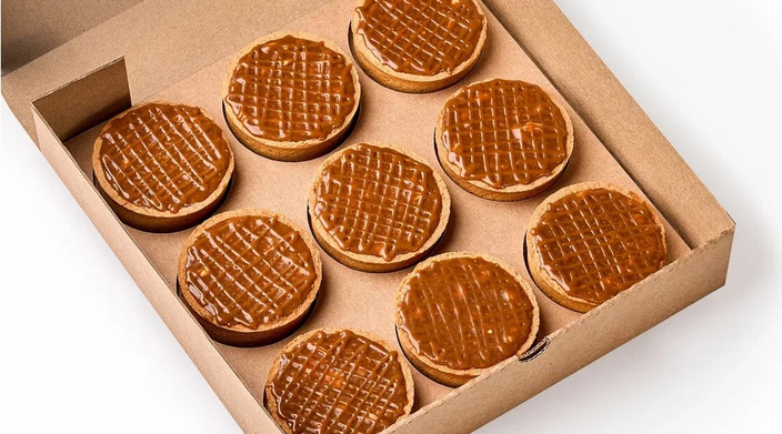 Тарталетки с тягучей карамелью 9 шт 1000руб