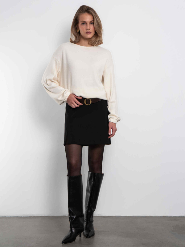 Джемпер с открытой спиной Luna (сливочный)