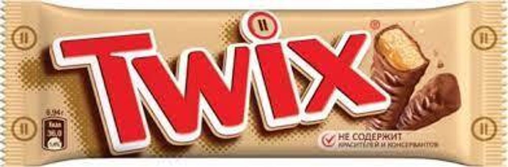 Шоколадный батончик Twix, 50 гр