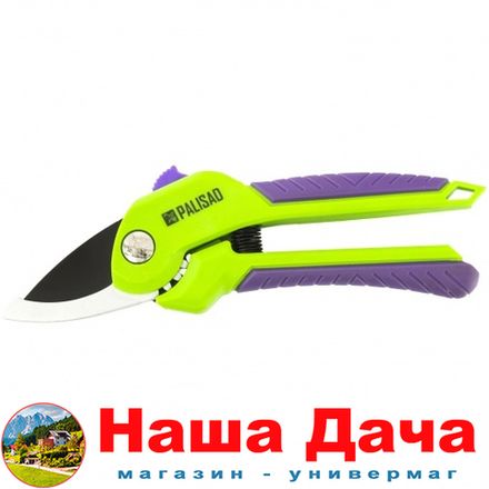 Секатор прямого реза, 210 мм, шестеренный привод, двухкомпонентные рукоятки// Palisad