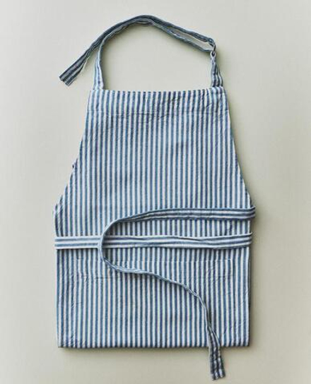 ZARA HOME ХЛОПКОВЫЙ ФАРТУК В ПОЛОСКУ, СИНИЙ