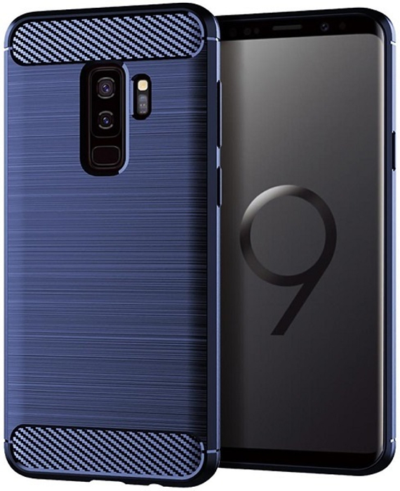 Чехол для Samsung Galaxy S9 Plus цвет Blue (синий), серия Carbon от Caseport