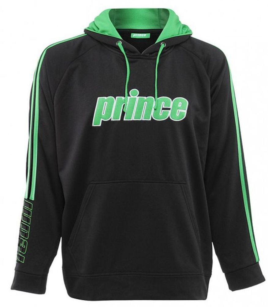 Кофта для мальчика теннисная Prince JR Pullover Hoodie - black/green