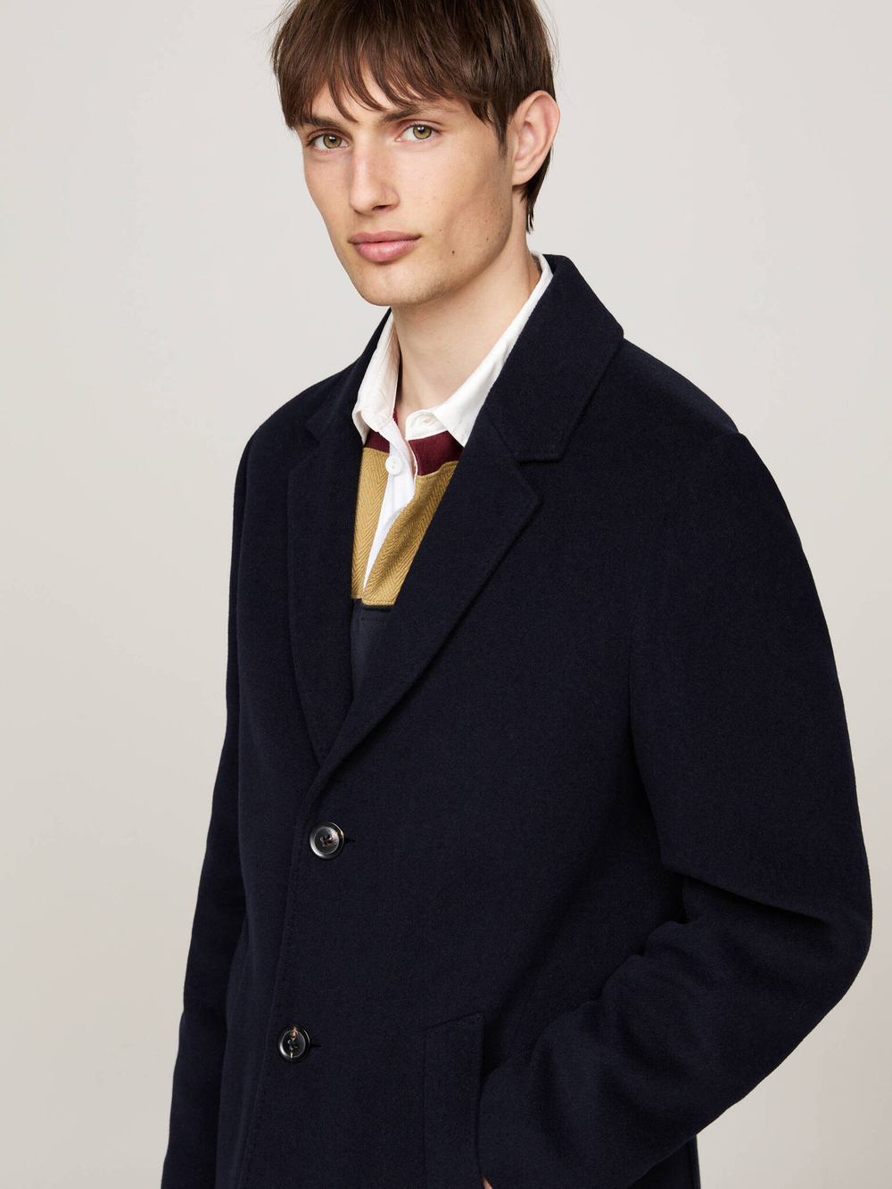 Хлопковое пальто Tommy Hilfiger - темно-синий(MW0MW36611)