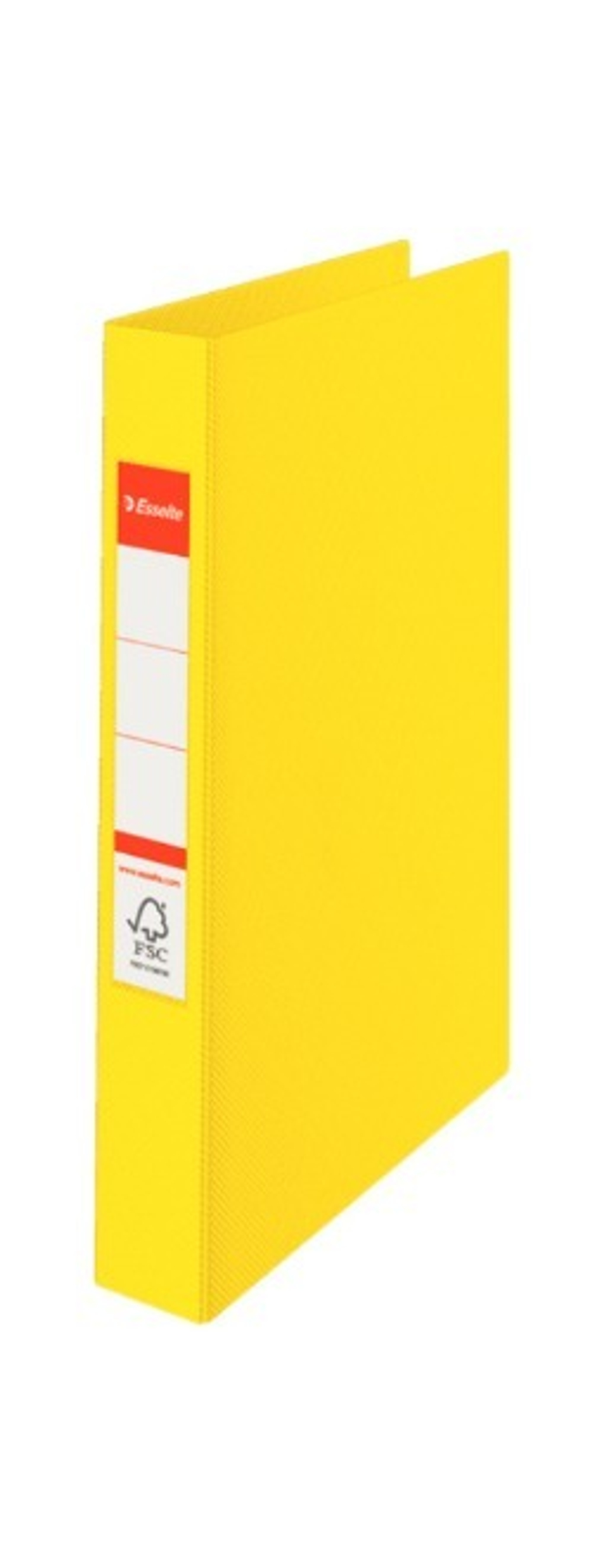 Папка на 2-х кольцах Esselte Standard 14450 A4 картон/ПВХ кор.25мм желтый вмест.190лист. 14450