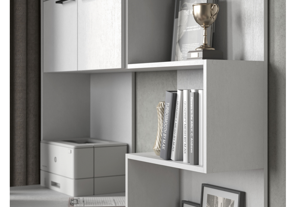 Компьютерный стол Woodville Эльброни левый белый