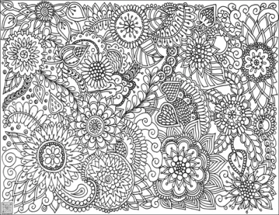 Цифровое панно ID Wall Раскраска "Цветочная абстракция"