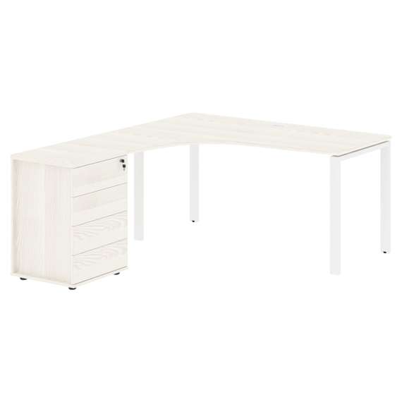 Стол эргономичный с тумбой EUCET 1518(L)  1560х1880х750 EDIS