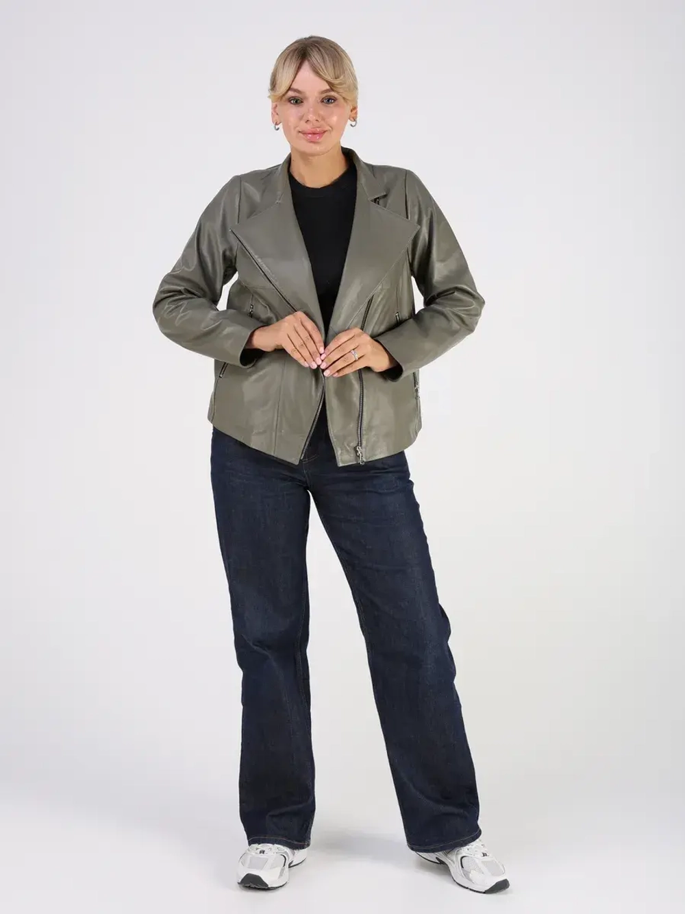 Кожаная куртка демисезонная косуха