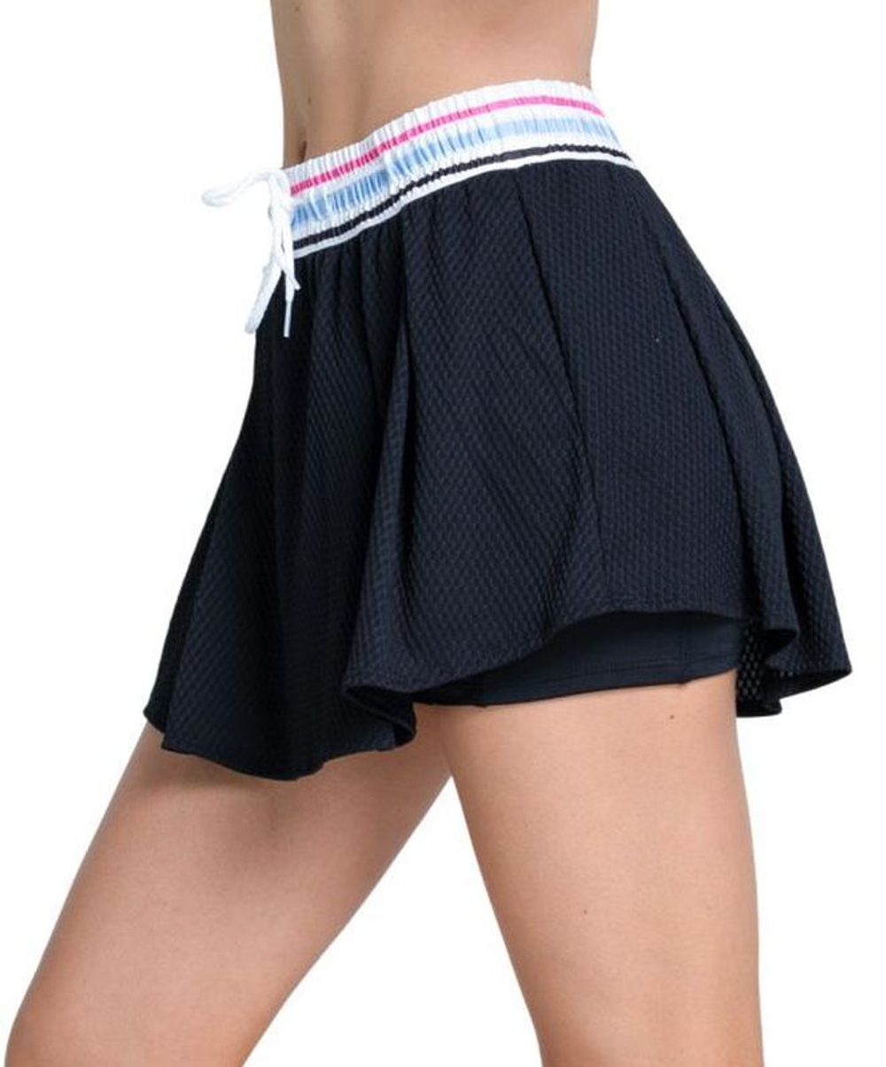 Теннисная юбка Lucky in Love Got The Blues High Waist Blue Streak 13.5" - черный