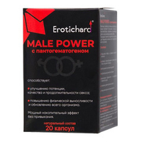 Капсулы для мужчин с пантогематогеном Erotic Hard Male Power 20шт