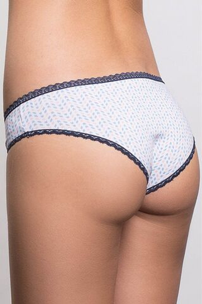 Женские трусики-слипы с ажурным краем (Размер: XXL) (Цвет: белый)