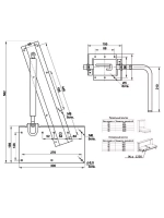Механизм шкаф-кровать с опорными ногами и 2 газлифтами 2200N
