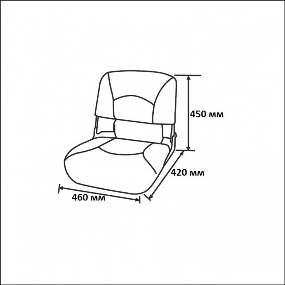 Сиденье пластмассовое складное с подложкой Deluxe All Weather Seat, бело-красное