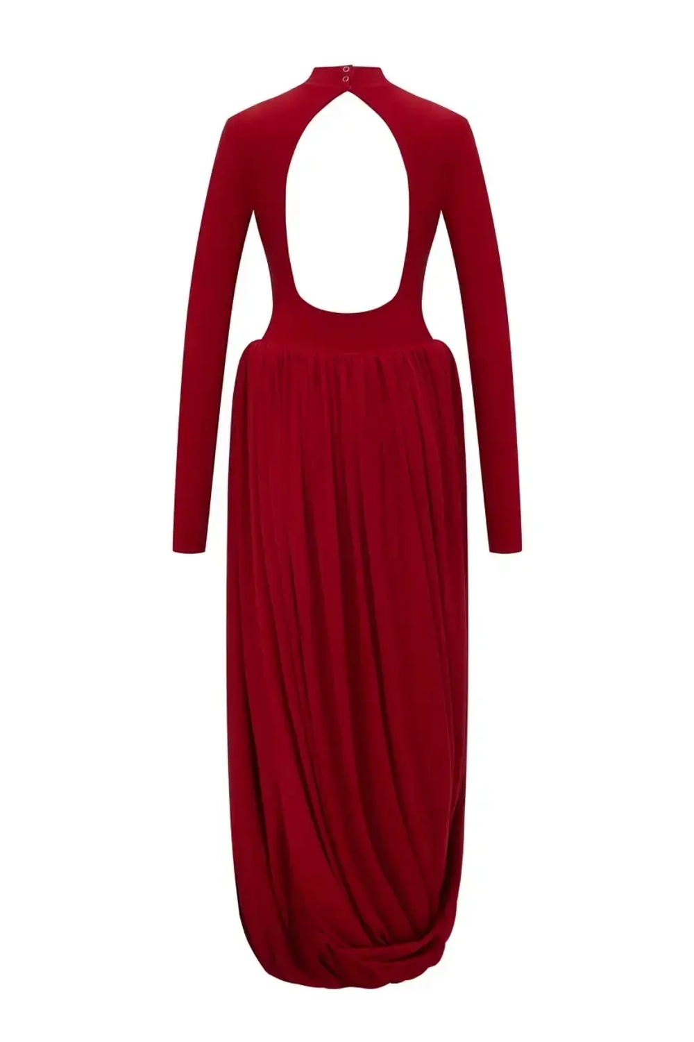 Платье с буфами и открытой спиной