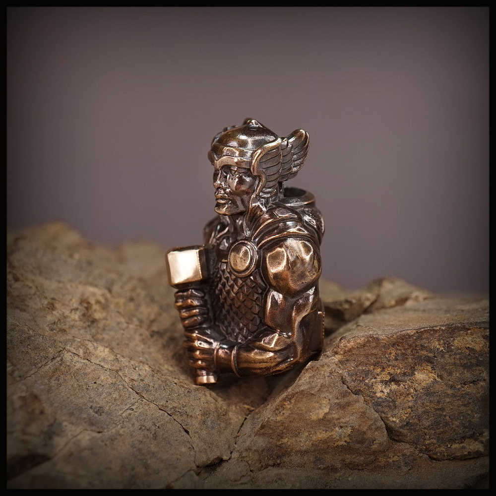 Темлячная бусина "Тор" для ножей , бронза