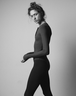 LS Ribbed Bodysuit Nine Iron