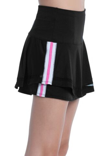 Теннисная юбка Lucky in Love Prep It Up Long Icon Flip Skirt - черный