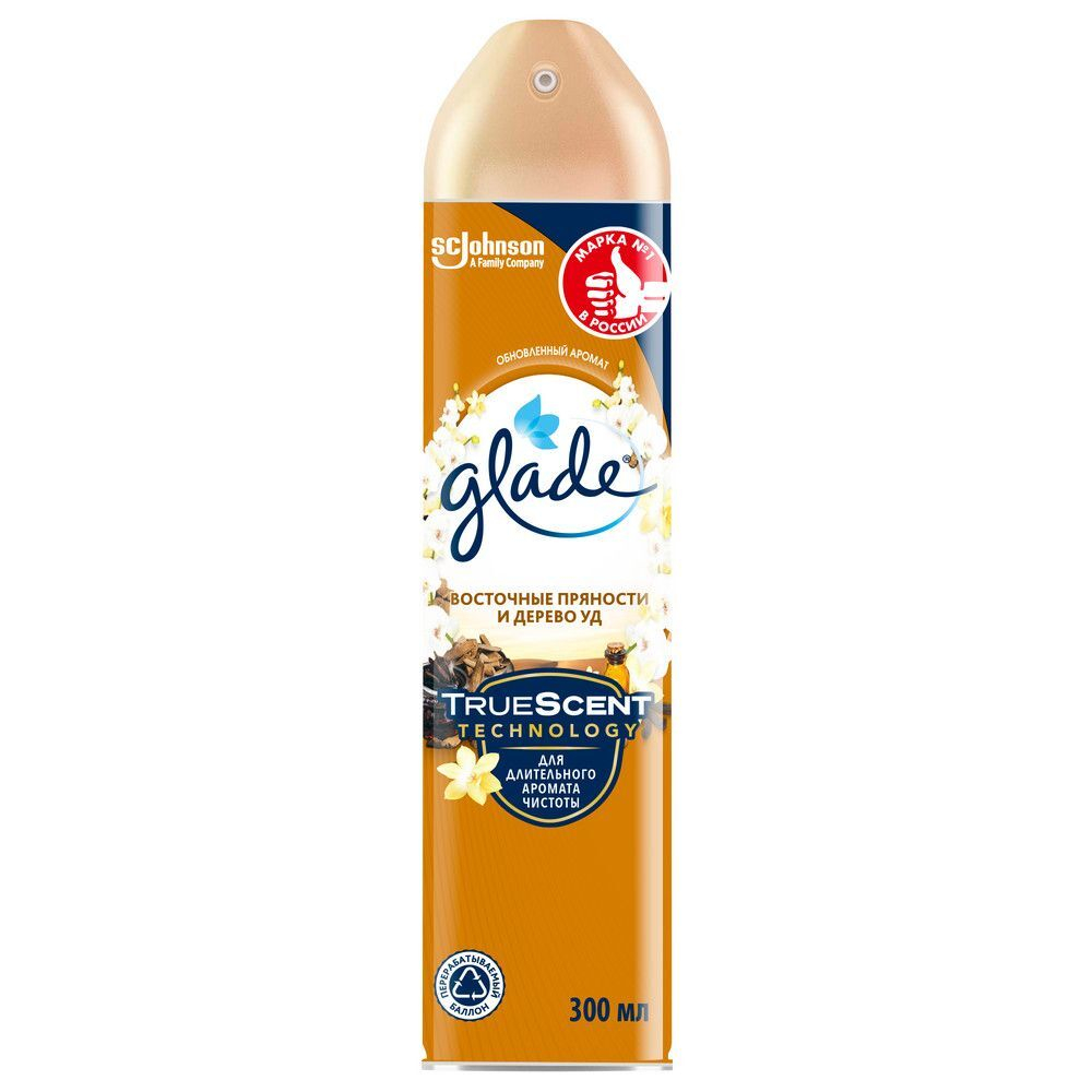 Glade освежит. Восточные пряности и дерево уд 300 мл *12
