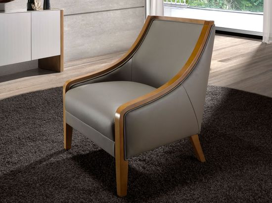 Кресло 5126/A825-T541029 серое кожаное Испания 