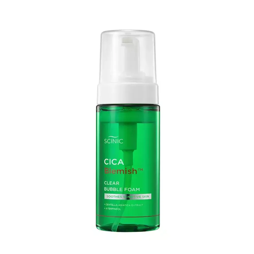 Scinic Cica Blemish Clear Bubble Foam гипоаллергенная очищающая пенка c центеллой и чайным деревом