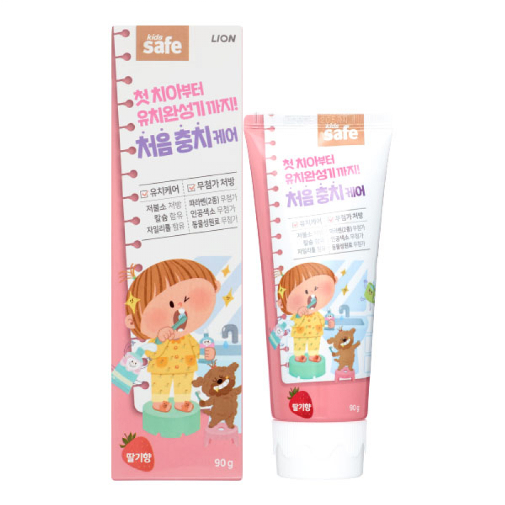 LION KIDS SAFE 90g Детская зубная паста со вкусом клубники 90г