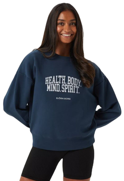 Женская Кофта теннисная Björn Borg Boyfriend Crew - небесный