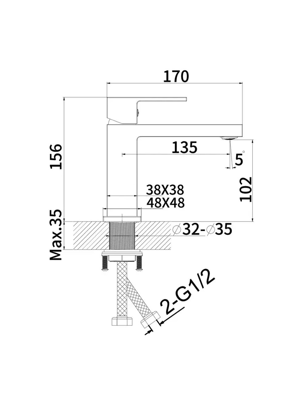 B10672-7 Смеситель для раковины BELZ
