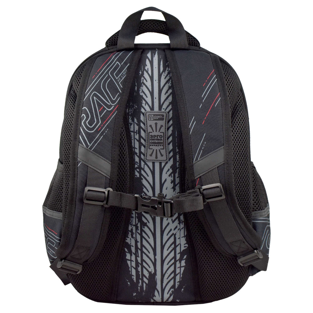 Ранец школьный, Феникс+, 27,5x37,5x14,5 см, полиэстер, ЭВА-панель, сублимационная печать, цветной светоотражающий рант, 1 отделение (-я)