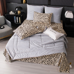 КПБ на резинке Сатин Velouria Luxe с Одеялом VLR001, Евро, 4 наволочки, простынь 180*200*25