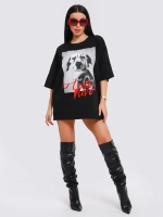 Футболка женская оверсайз принт