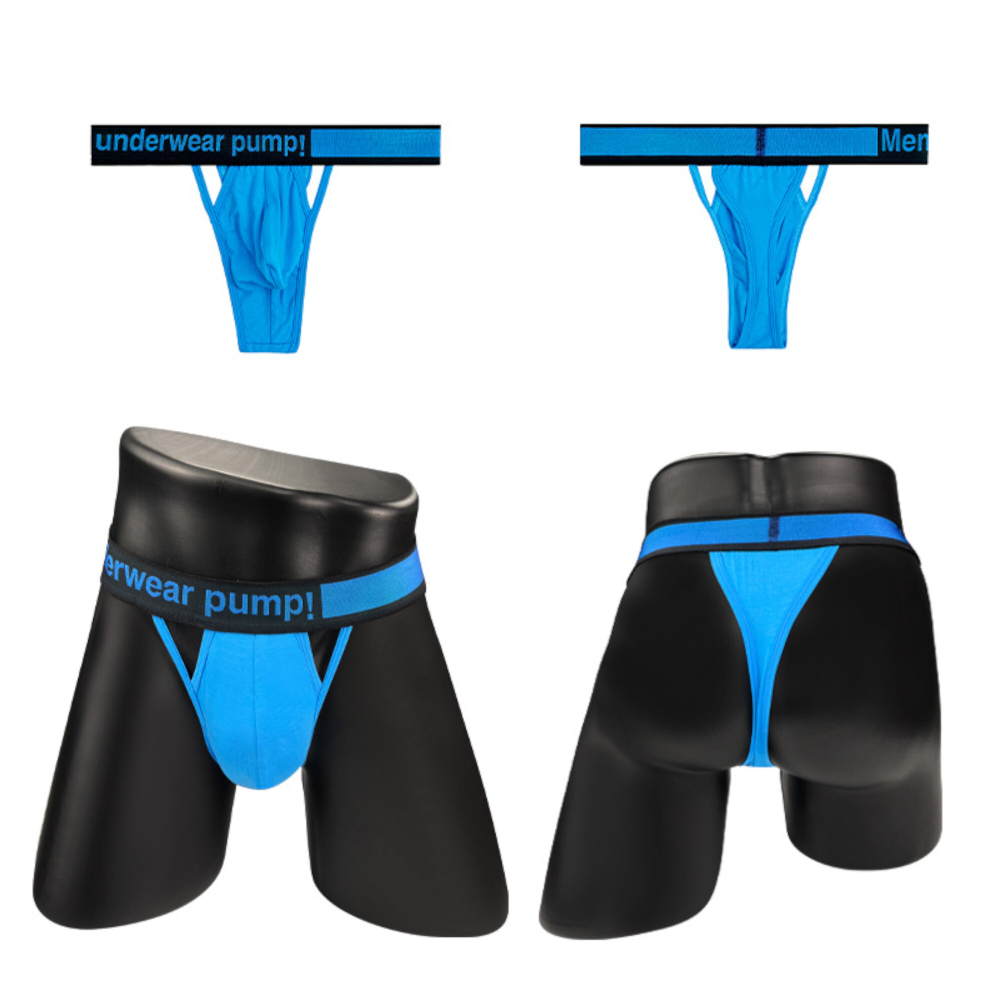 Мужские трусы стринги синие PUMP! MP259-9