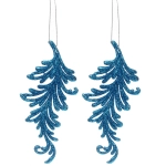 Подвеска «Волшебное перо» 10 см (набор 2 шт), голубой