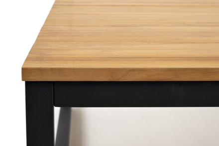 Кофейный стол из алюминия Joygarden ХОРАЙЗОН квадратный, темный графит, коричневый