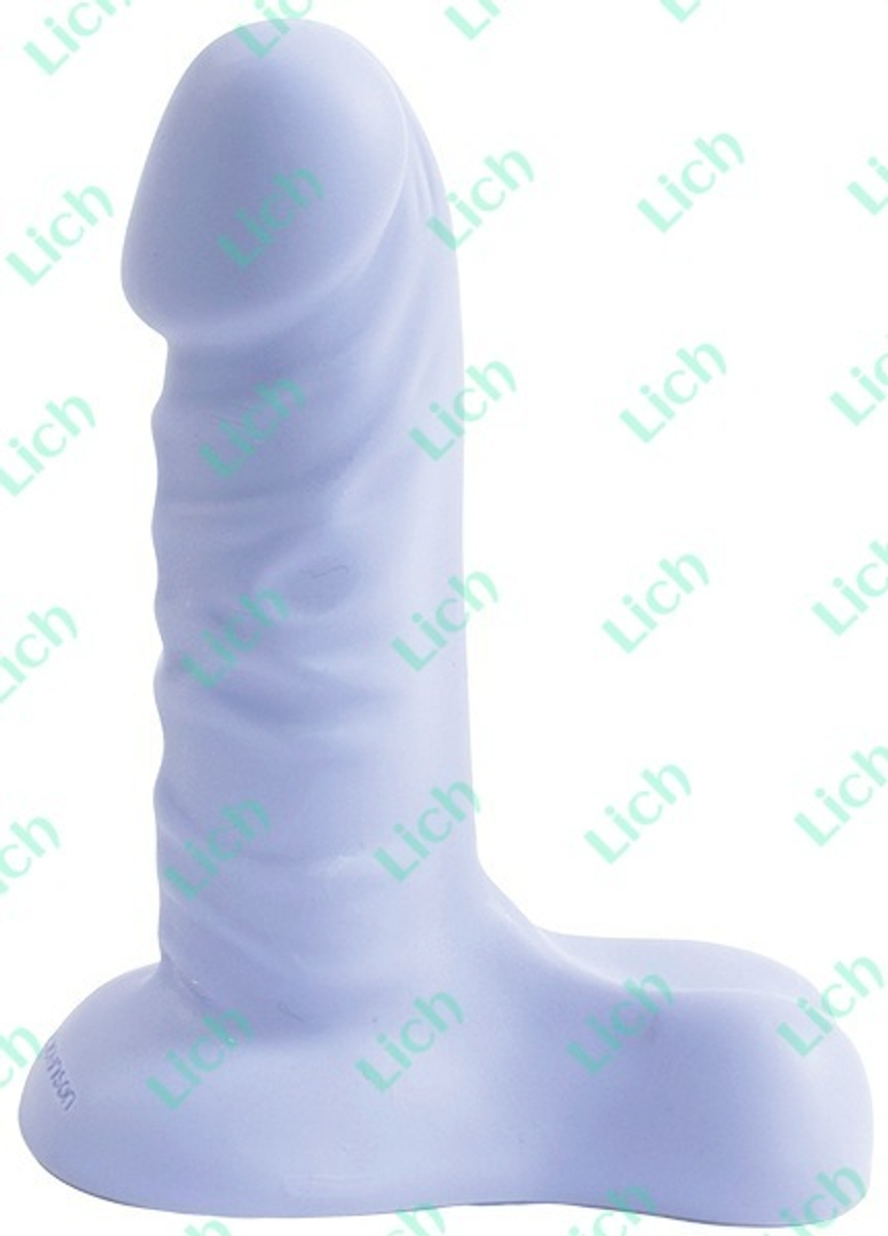 Сиреневый фаллос  с мошонкой SOFTEE