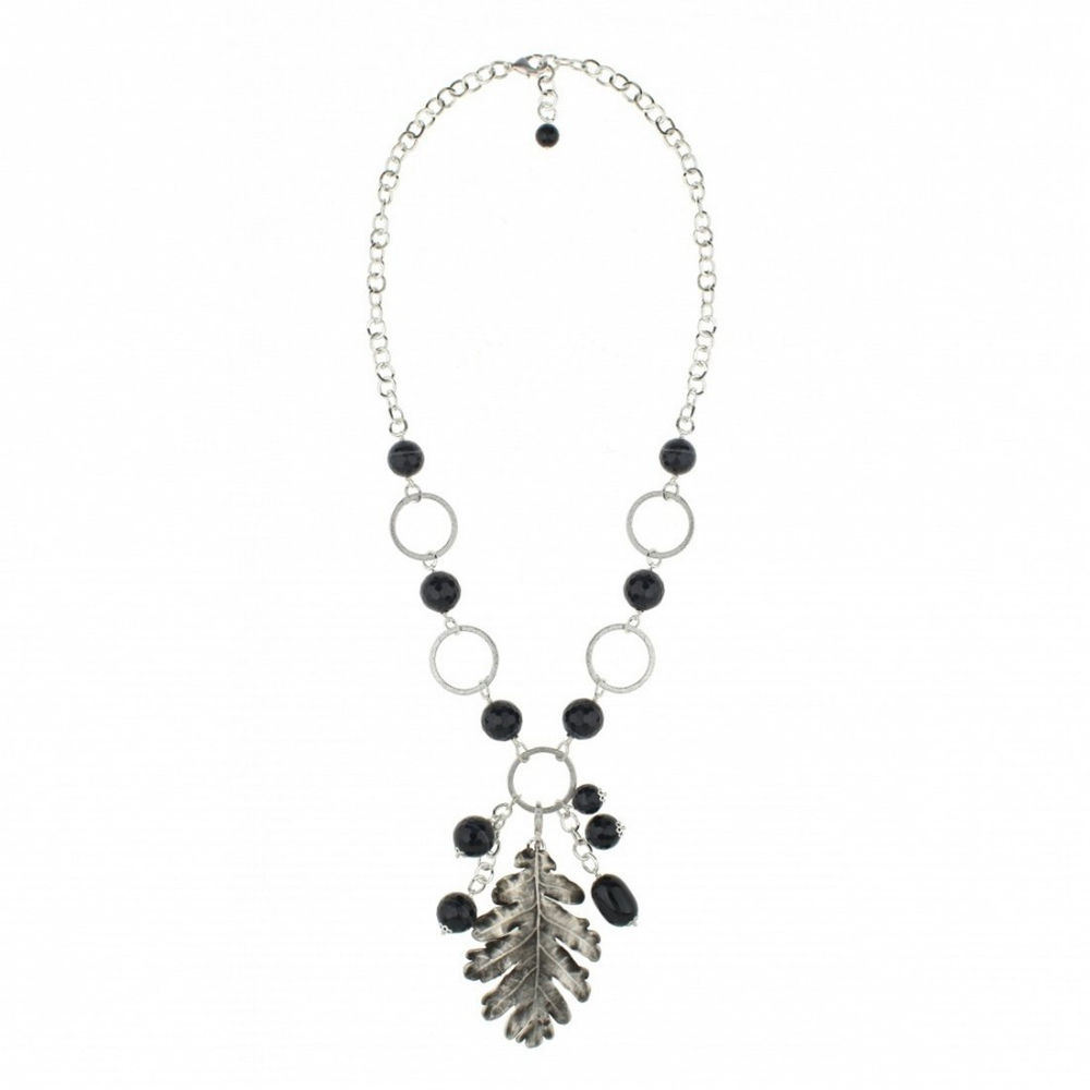 Колье лист Ester Bijoux Дуб CL875-S BW