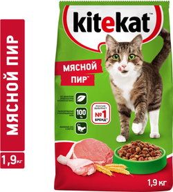 Kitekat Мясной пир 1,9кг.*4шт.