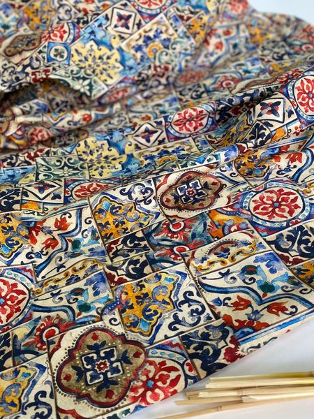 МОЗАИКА КАРАМЕЛЬ 100% хлопок Handmade Fabrics 2