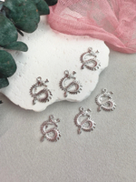 Подвеска "Дракон" родий, 15*19 мм