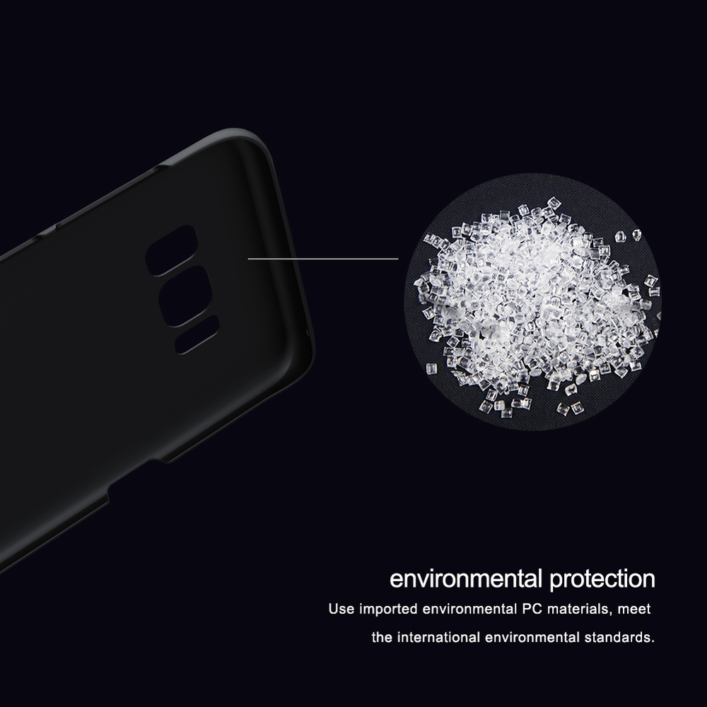 Тонкий жесткий чехол черного цвета от Nillkin для Samsung Galaxy S8 Плюс, серия Super Frosted Shield