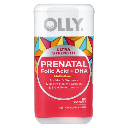 OLLY, Для беременных, фолиевая кислота и ДГК, 60 мягких таблеток