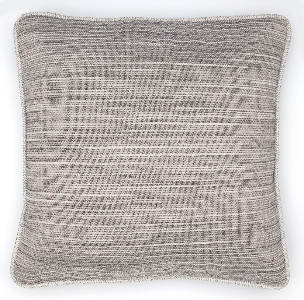 Подушка декоративная 40х40 Textil Roig Bruma серо-белая полоска с кантом в елочку