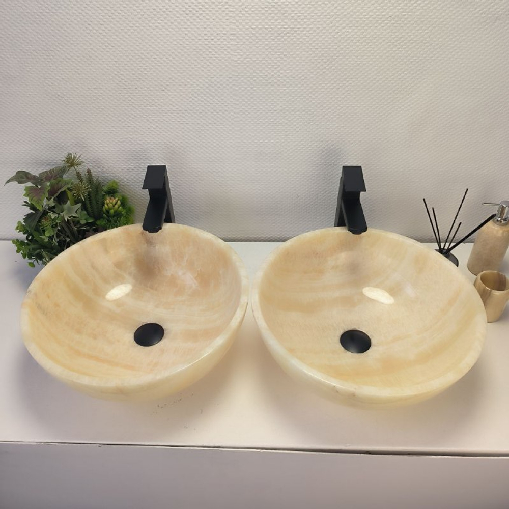 Раковина из оникса Bowl Yellow TinLip BO-62944 45*45*17 39